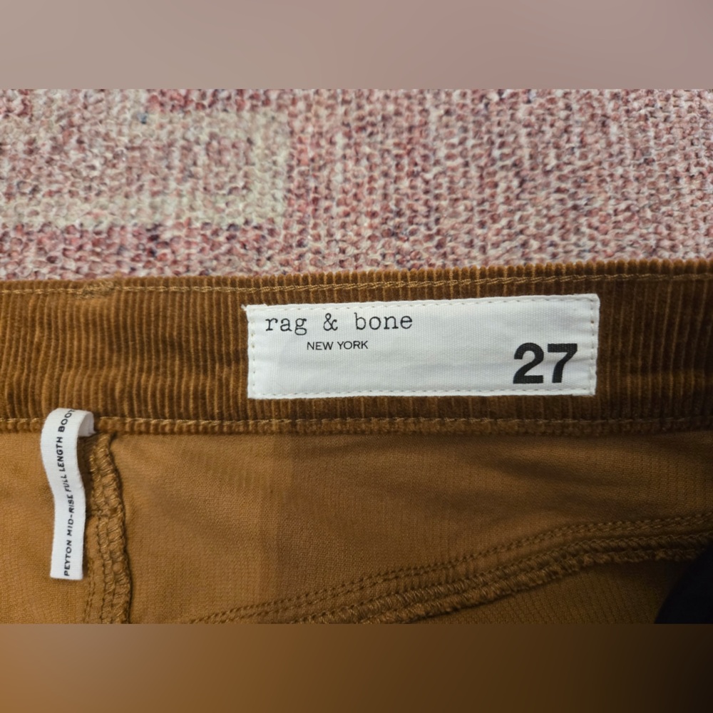 Rag and Bone camel corduroy size 27 long boot cut like new - Picture 5 of 9